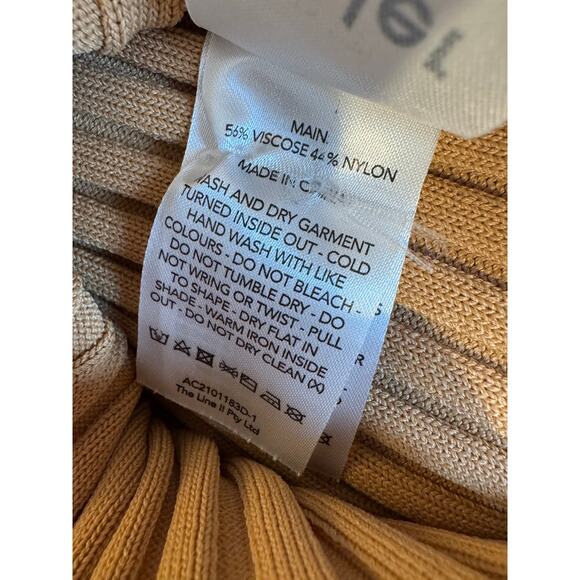 Acler Collins Twisted Rib Cutout Midi Dress Size 6 - Picture 6 of 7